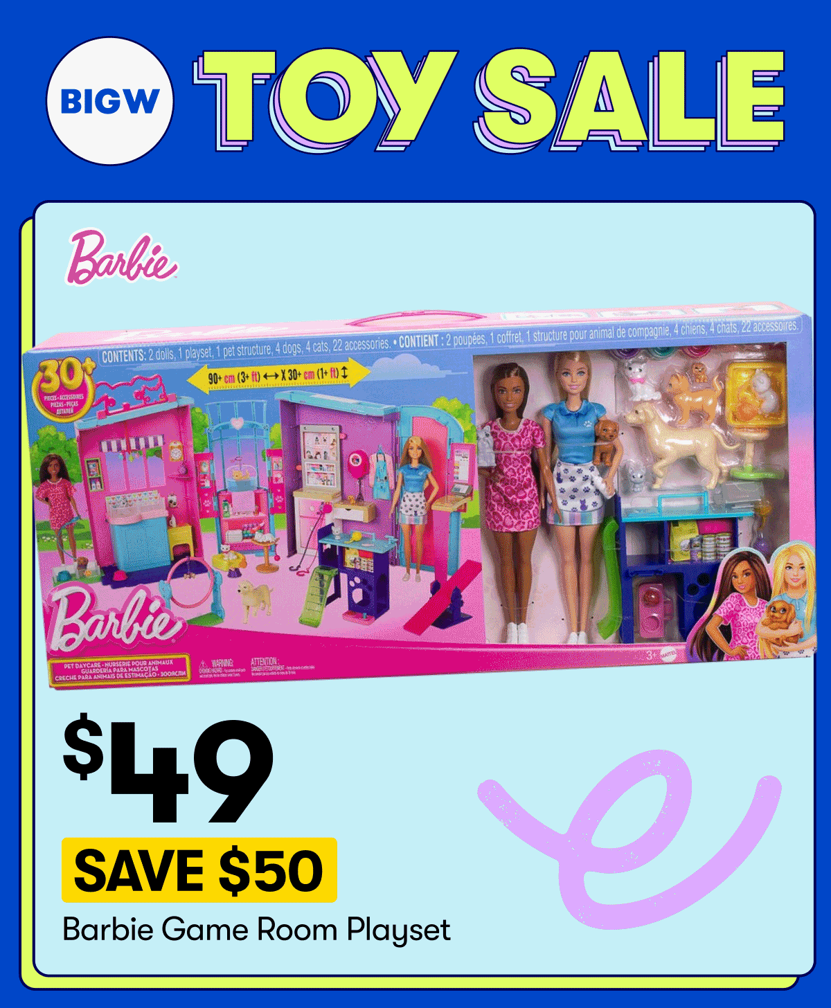 TOY SALE | $49 SAVE $50 Barbie Game Room Playset | $20 SAVE $29 Toy Story Buzz Lightyear | $629 SAVE $67 Nintendo Switch 2 Console | FLASH DEAL $84 PAW Patrol Chase’s 5-in-1 Ultimate