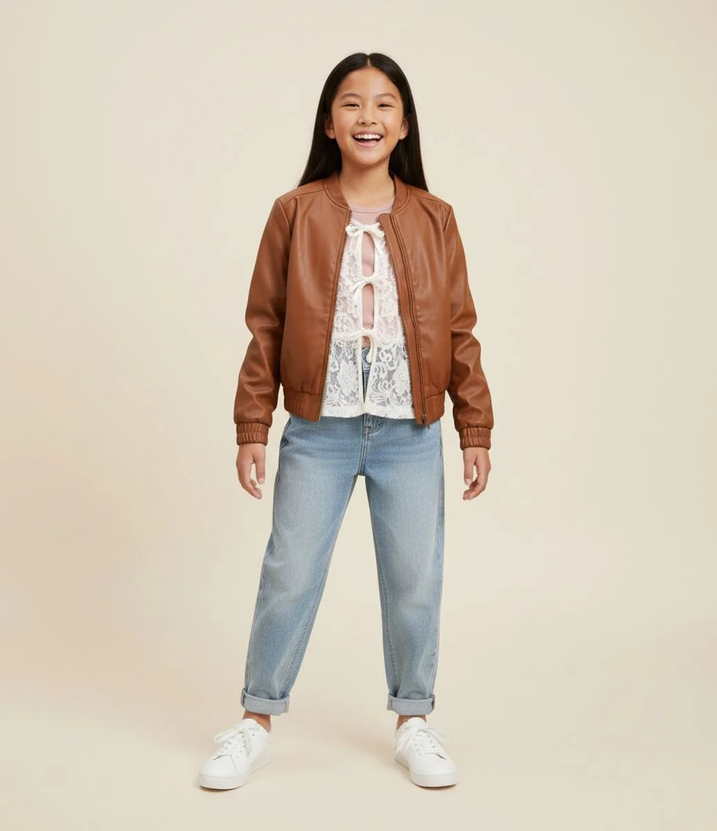Calça Balloon Infantil em Jeans  Tam 5 a 16 Anos