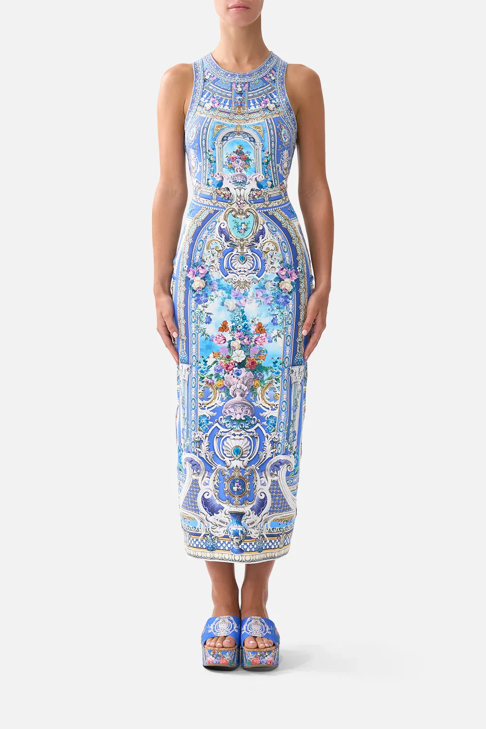 Image of JERSEY TANK DRESS OTTOMAN OPULENCE