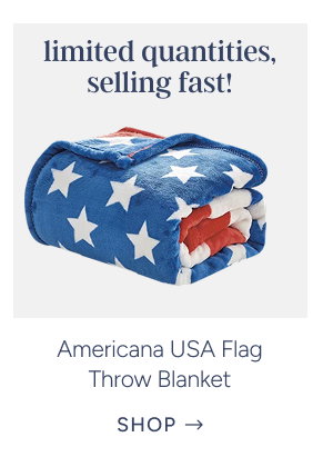 Americana USA Flag Throw Blanket