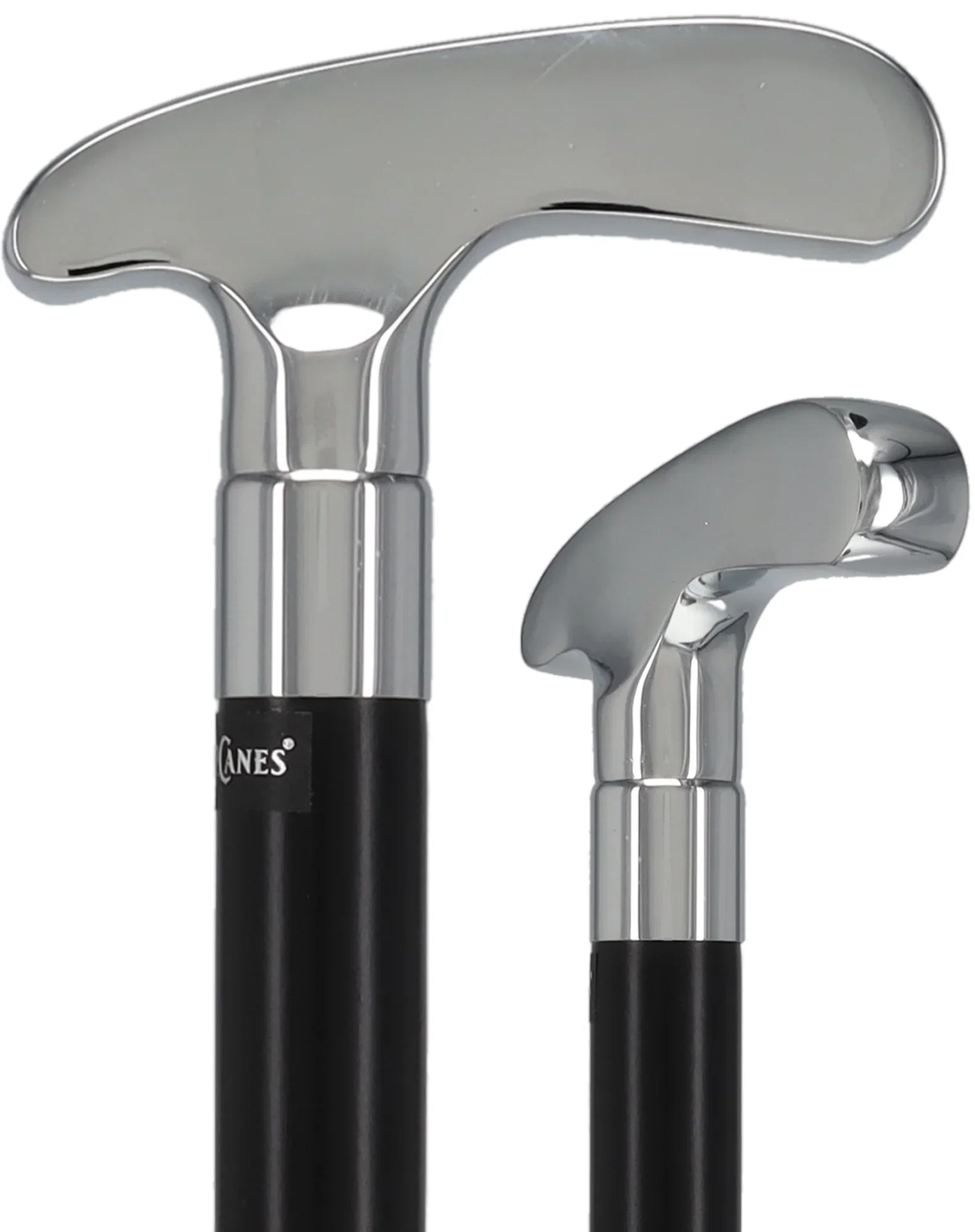 Image of Golf Enthusiast's Chrome Plated Putter Cane: Beechwood Shaft