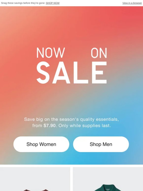 Hello, SALE! From $7.90