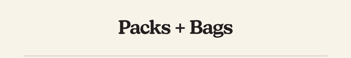 Shop Packs & Bags