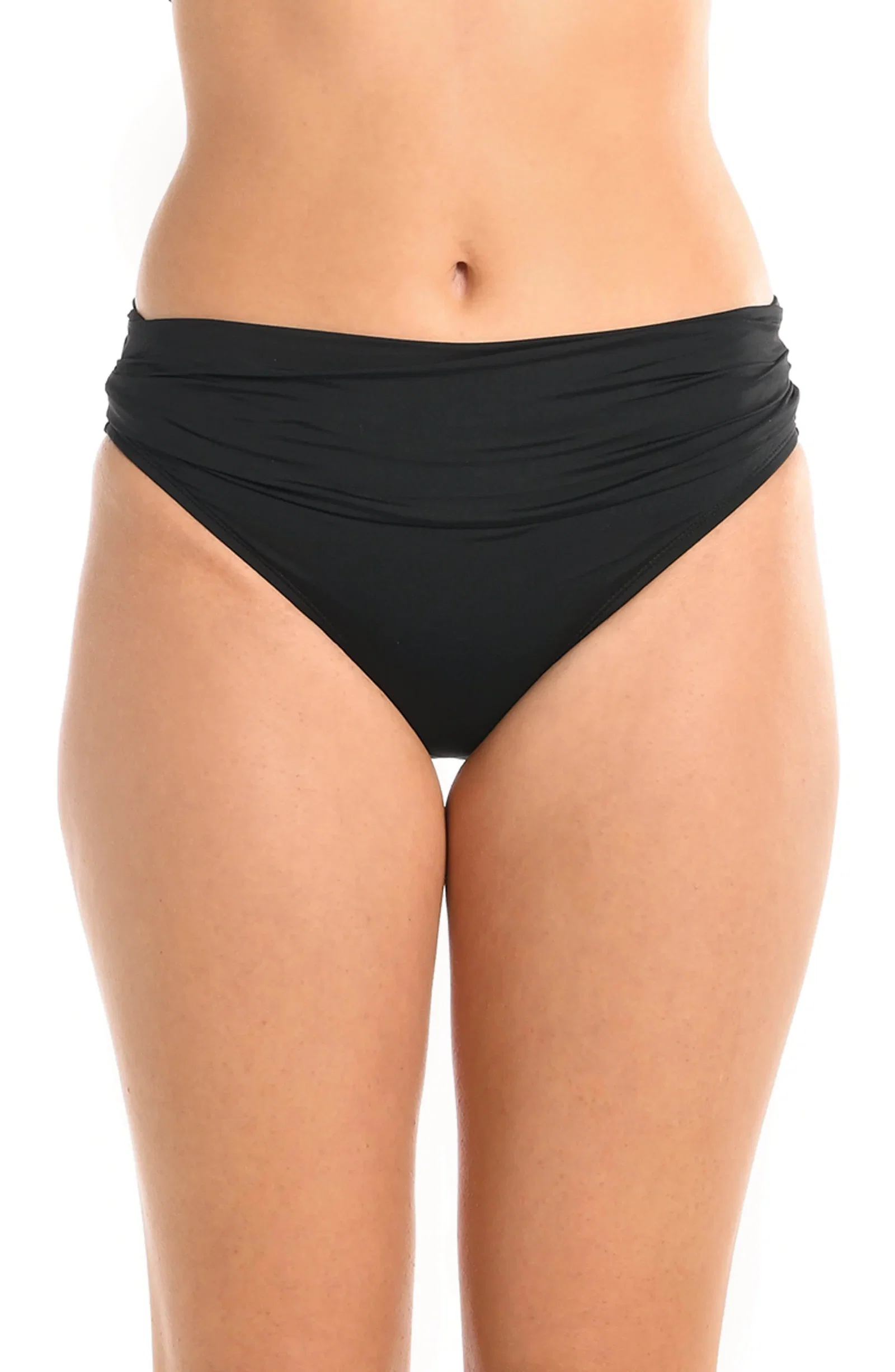 Image of Island Goddess Shirred Band Hipster Bottom - Black