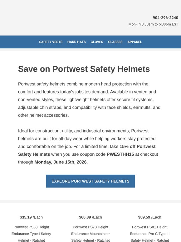 Upgrade to Portwest Safety Helmets & Save