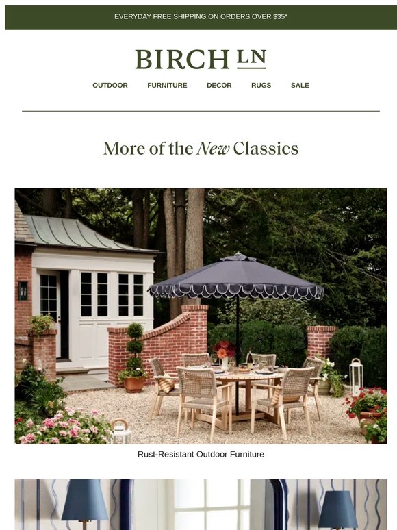 Rust-resistant outdoor furniture withstands any weather.