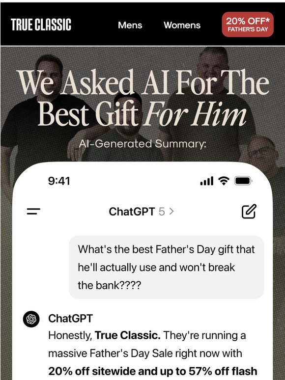 Get His Gift On Time — Order Now At 20% Off Sitewide