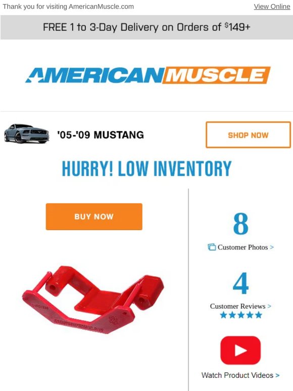 Your Item Has Low Stock!