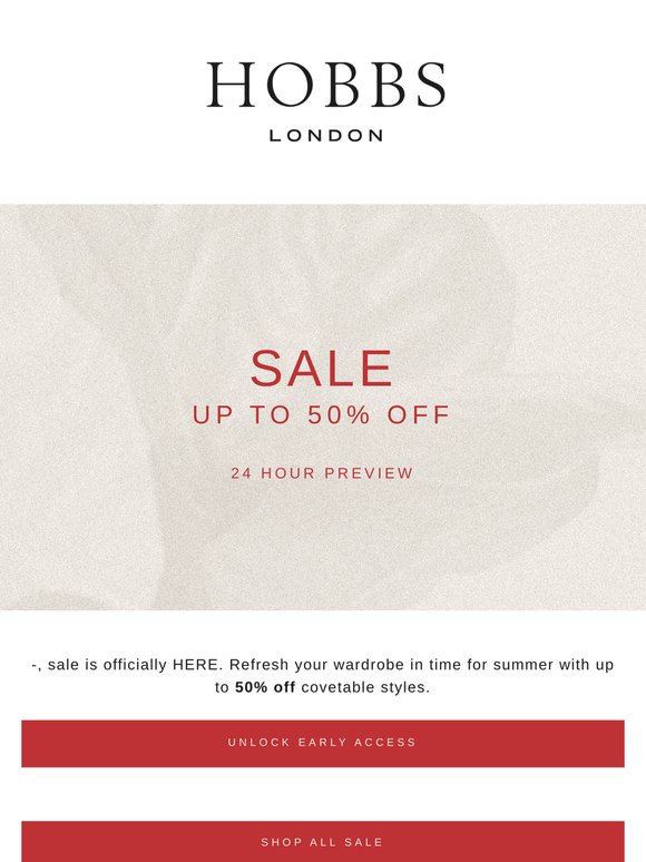 —, did you see? SALE NOW ON