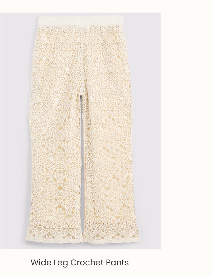 Wide Leg Crochet Pants