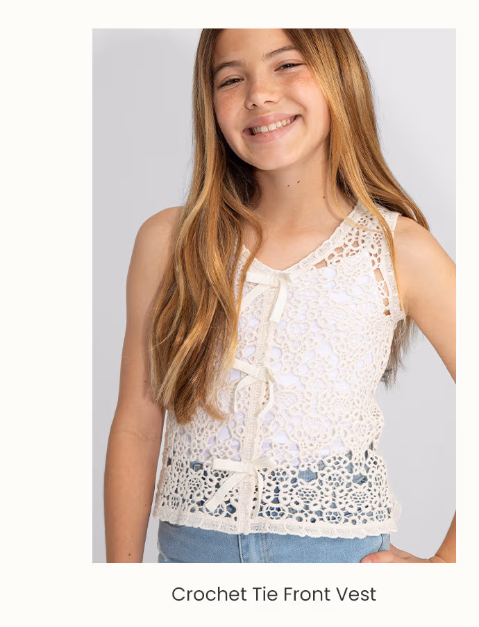 Crochet Tie Front Vest