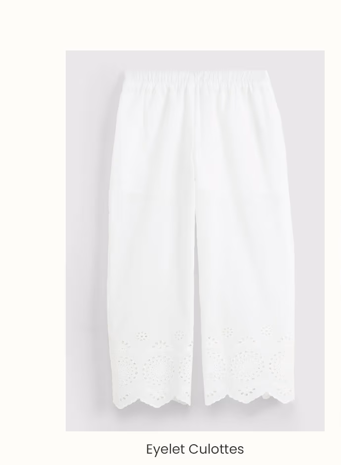 Eyelet Culottes