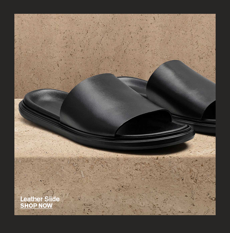MEN'S LEATHER SLIDE
