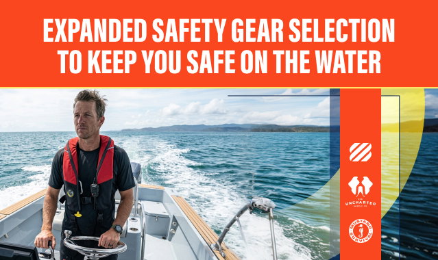 Expanded safety gear selection to keep you safe on the water. 