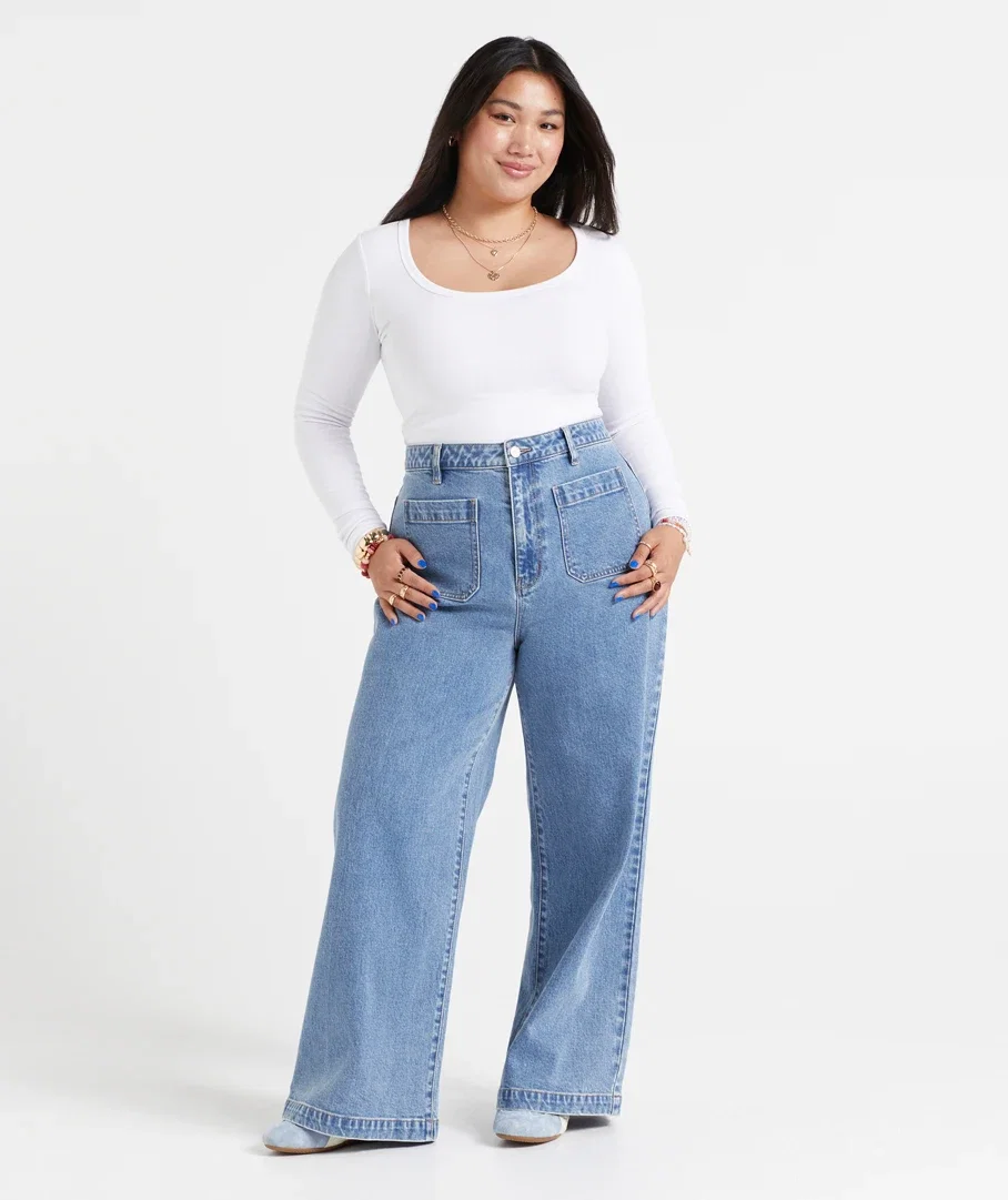 ERICA HIGH RISE PATCH POCKET JEAN