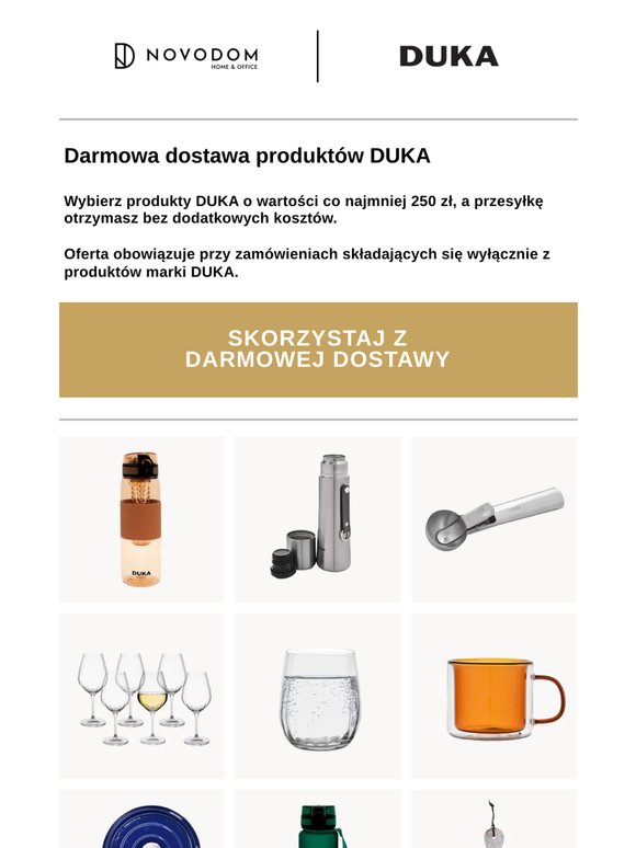 🎁 Darmowa dostawa produktów DUKA