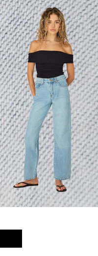 Denim Straight Jean Mid Rise Light Wash