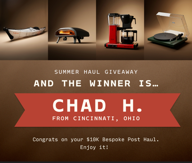 And the winner is.. Chad H. 