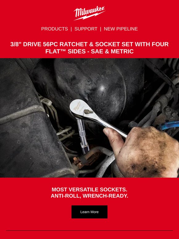 Most Versatile Sockets. Anti-Roll, Wrench-Ready.