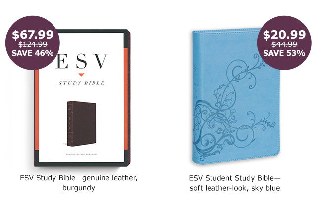 ESV Study Bible genuine leather | ESV Student Study Bible - soft leather look