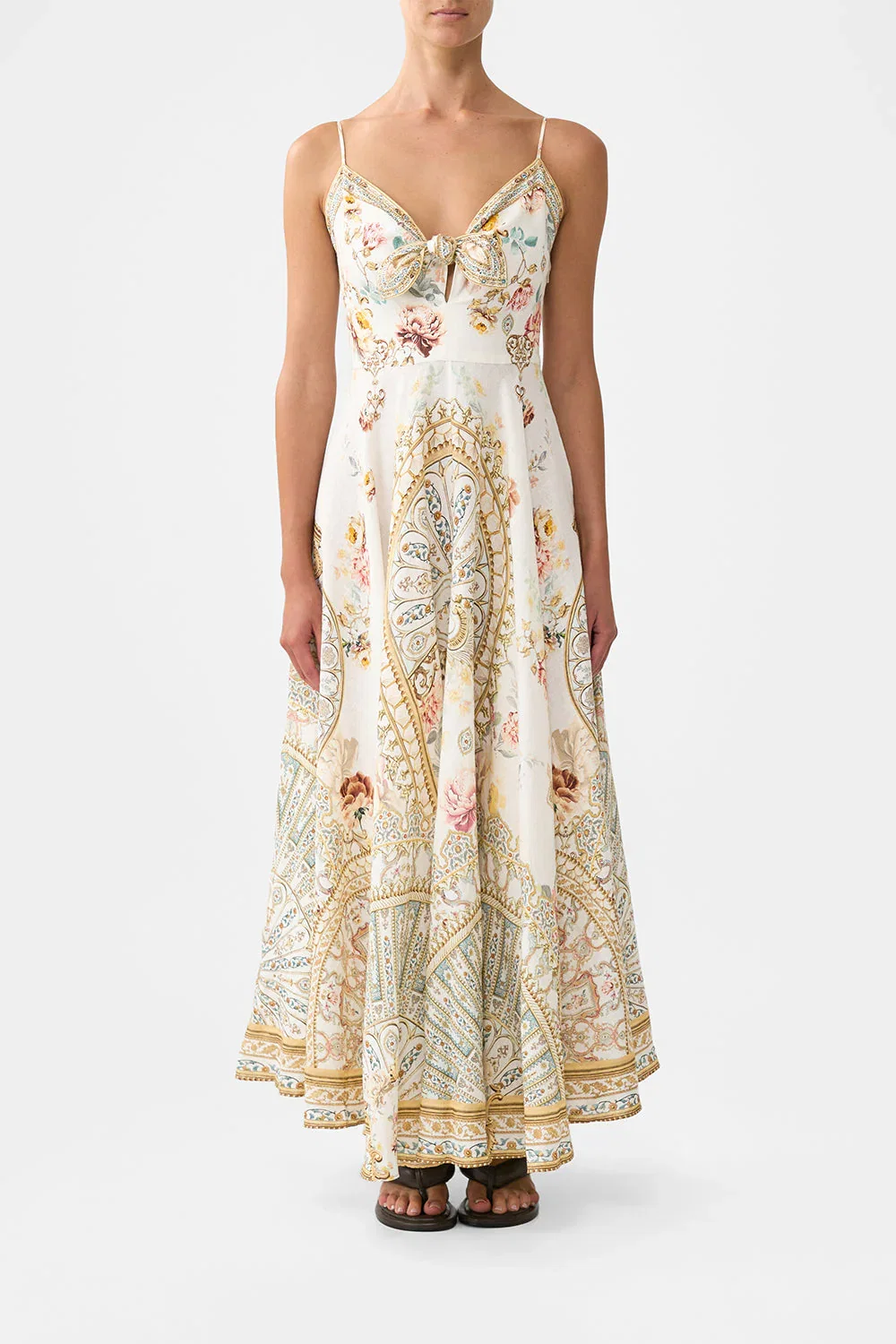 Image of LONG DRESS WITH TIE FRONT OTTOMAN DYNASTY