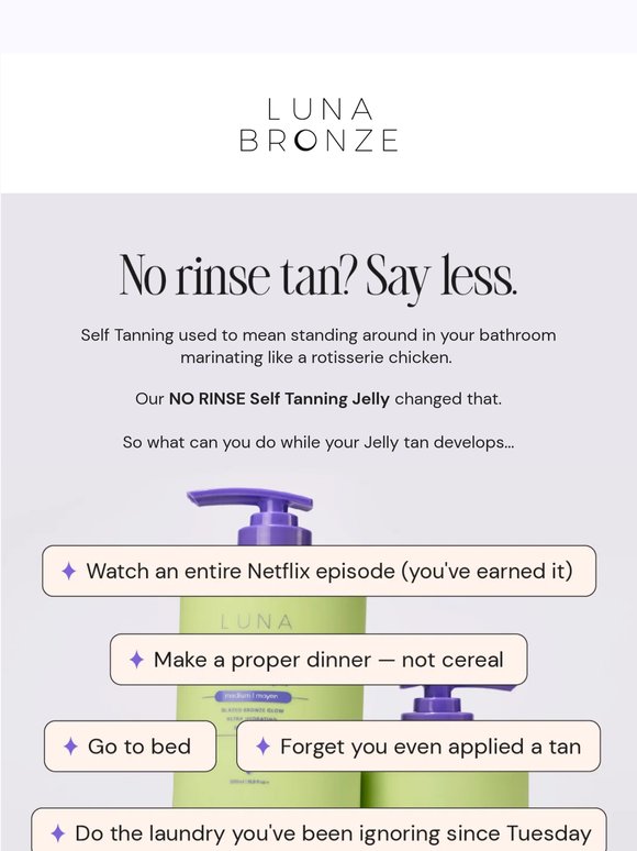 Bored of marinating in self tanner? 😒