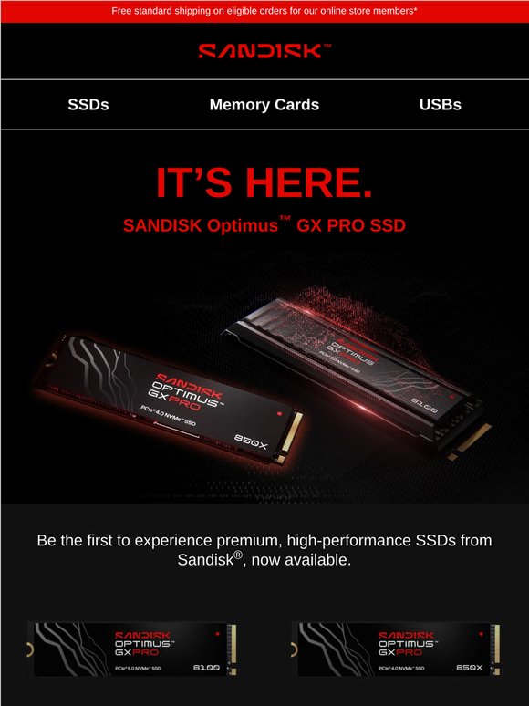 Up to 8TB: New SANDISK Optimus GX PRO