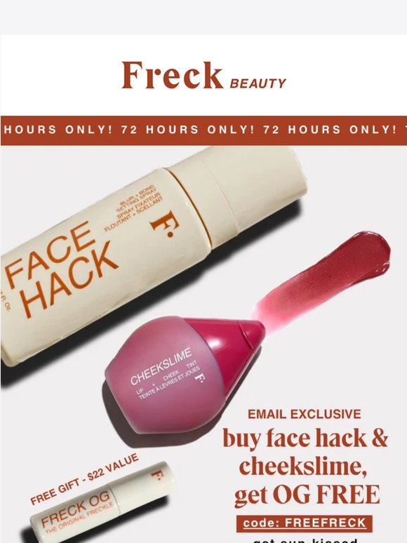 FREE freckles with purchase 😱