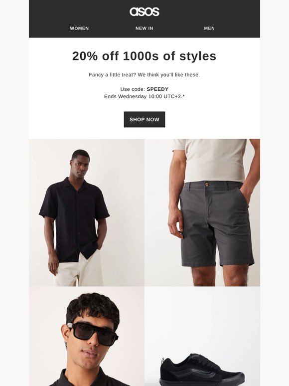 20% off 1000s of styles