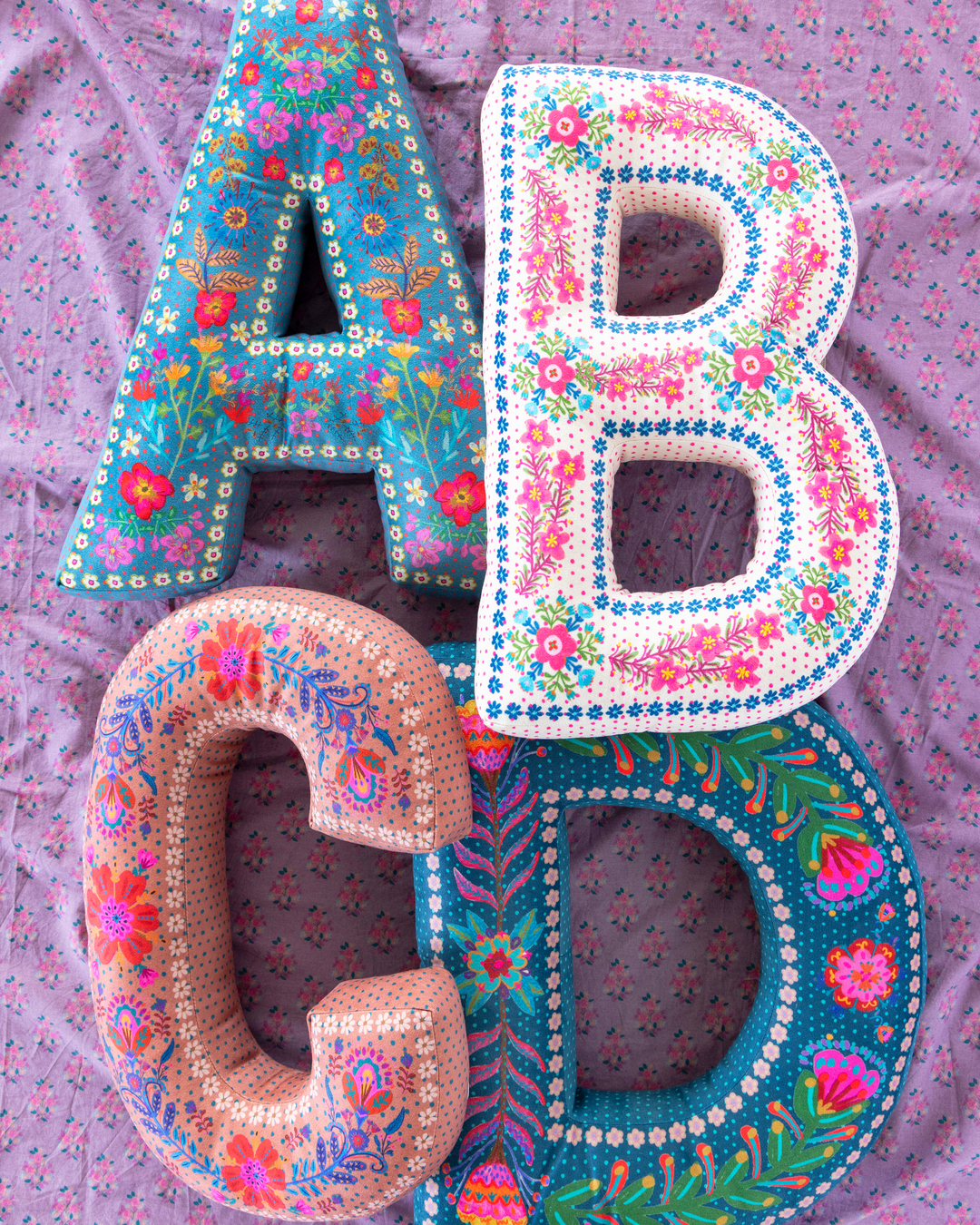 VELVET INITIAL PILLOWS