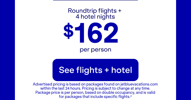 Roundtrip flights + 2 hotel nights from JFK to LAS. Terms apply(2).