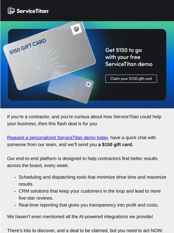 👉 FLASH DEAL: Claim a $150 gift card NOW!