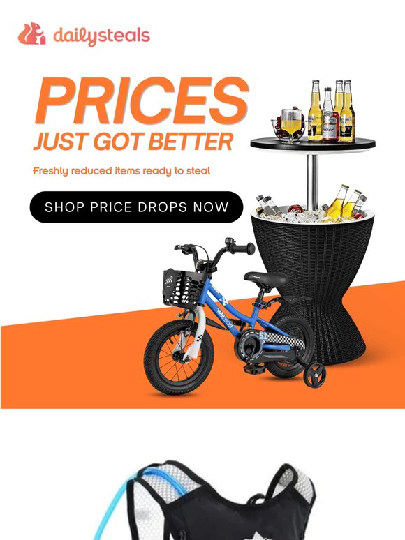 Recently reduced steals just landed