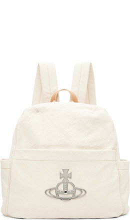 Beige George Medium Backpack