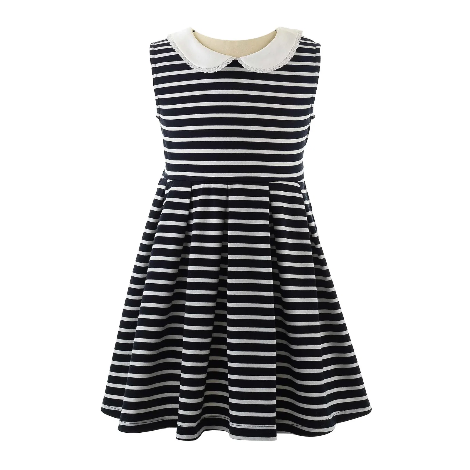 Navy Breton Stripe Jersey Dress