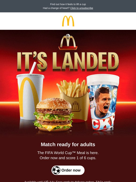 Get match ready with the FIFA World Cup™ Meal