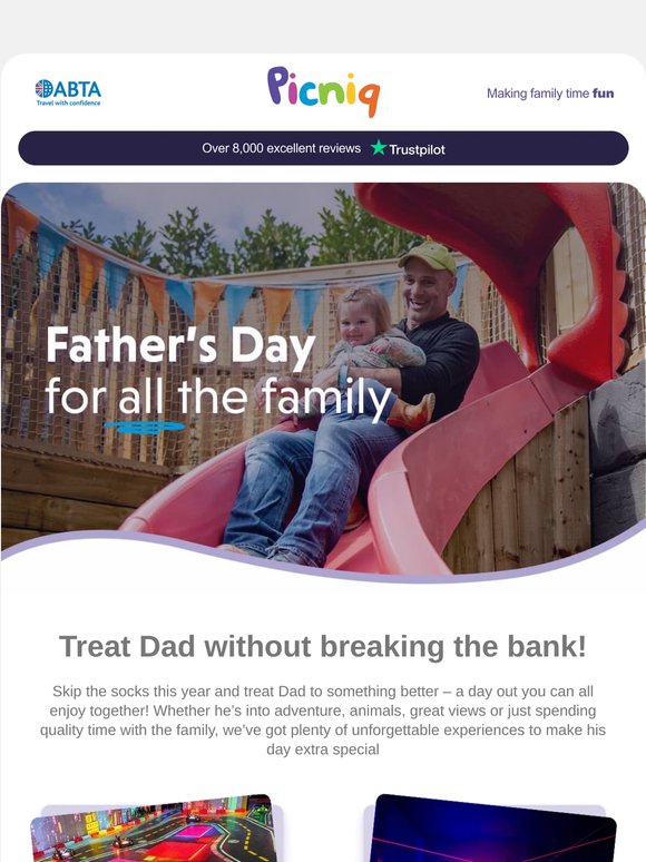 Give Dad a day out he’ll actually love 🎁