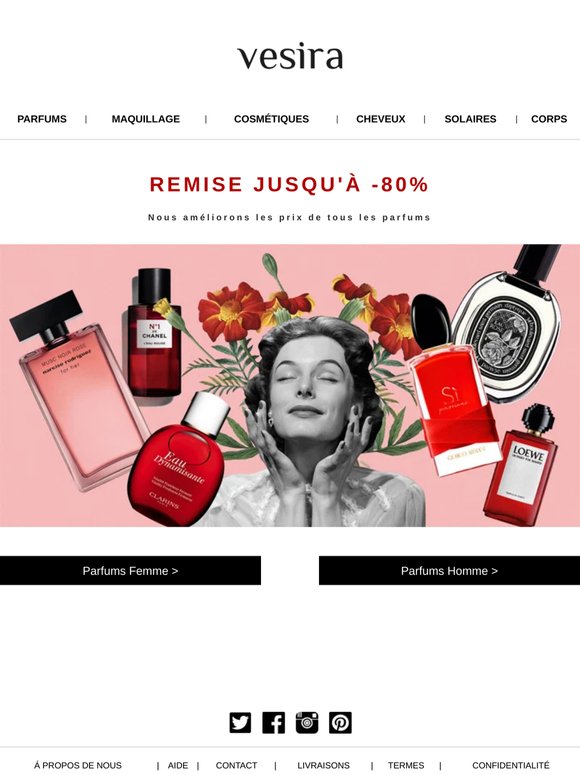 💕Parfums à prix réduits, grande variété et qualité chez Vesira✨