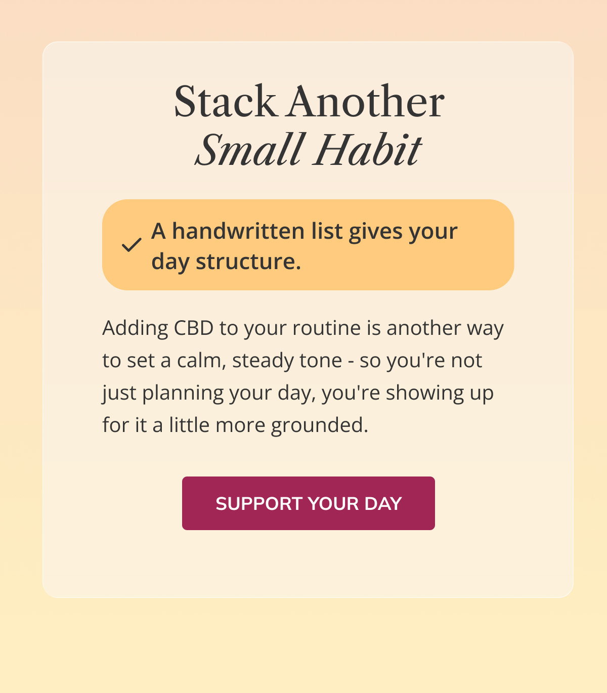 Stack Another Small Habit