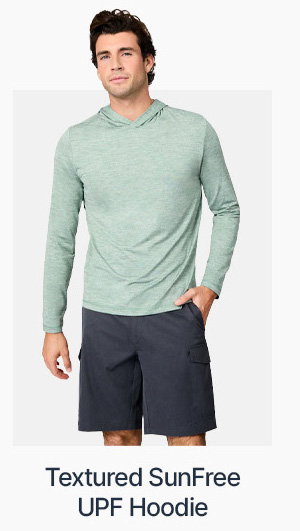men's textured sunfree upf hoodie