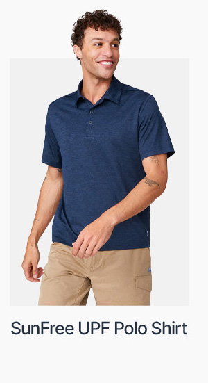 men's sunfree upf polo shirt