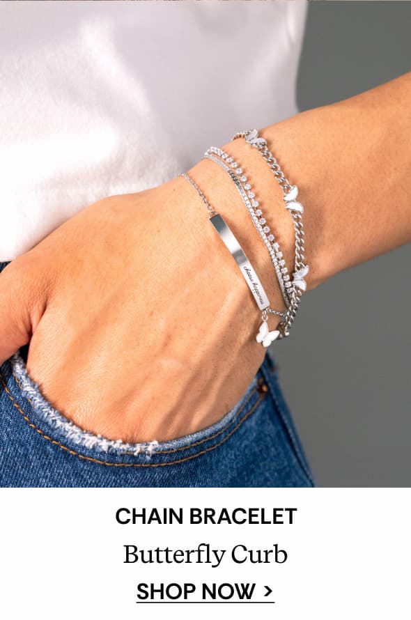 Butterfly Curb Chain Bracelet