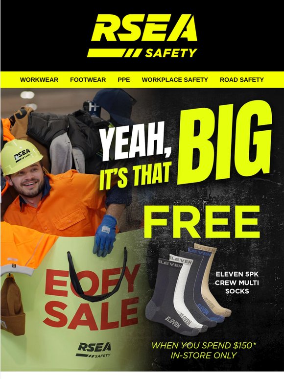 🔥🔥FREE 5pk Socks* - EOFY Just got bigger.