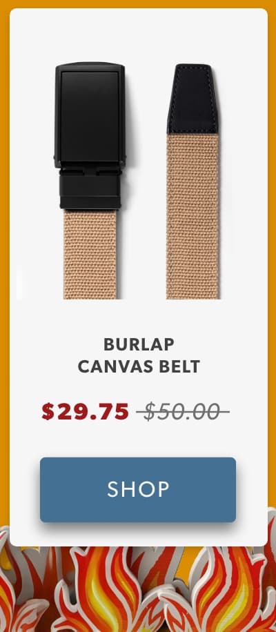 Shop Burlap Canvas Belt