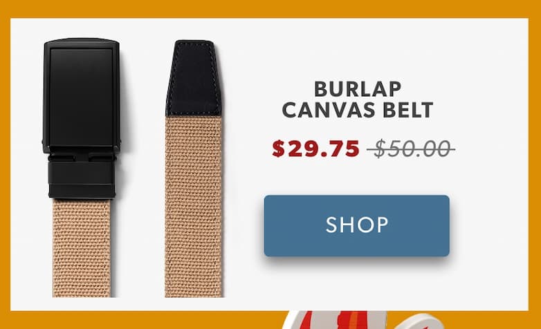 Shop Burlap Canvas Belt