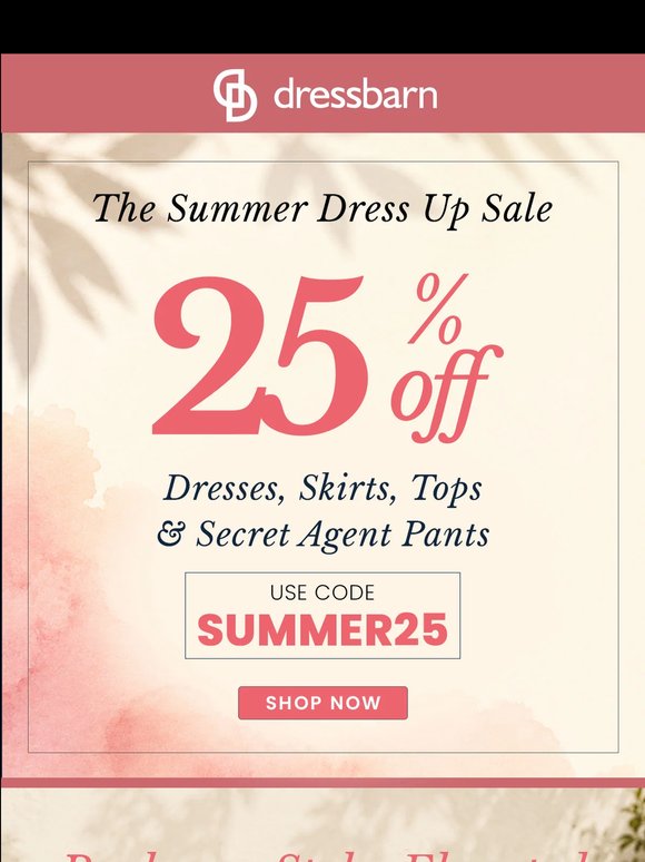 Barbeque Style, Elevated. 25% off tops, dresses and more.