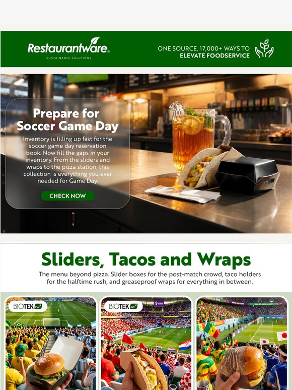 Stock Up Before Soccer Cup Starts!