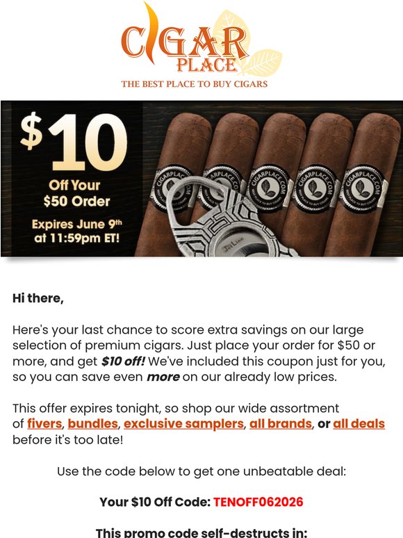 Hi There, Your $10 Off Coupon Is About to Expire!