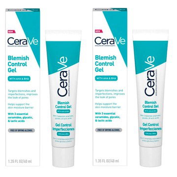 2-Pack CeraVe Blemish Control Gel With AHA & BHA, 1.35 oz