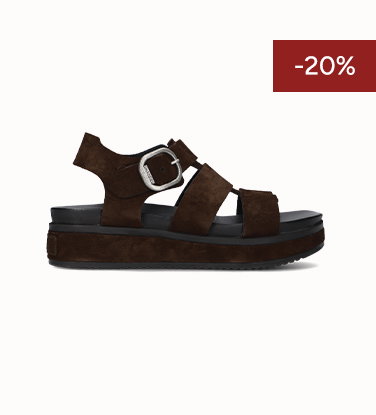 Shabbies bruine sandalen